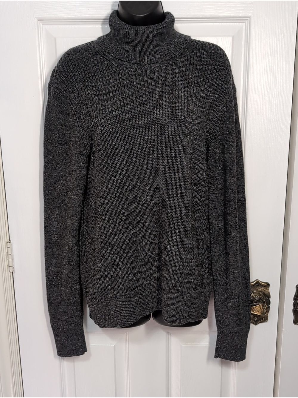 All Saints Rothay Funnel Cotton Turtleneck Medium